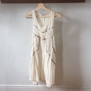 Free people white beaded dress/shirt